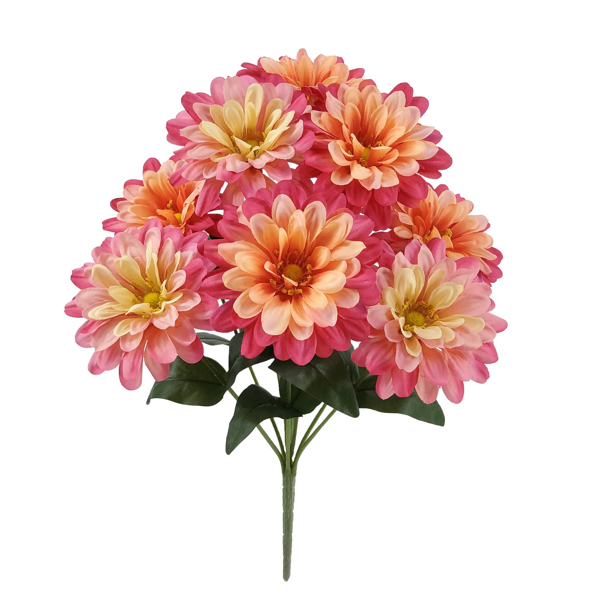 18" Pink Zinnia Bush by Ashland®